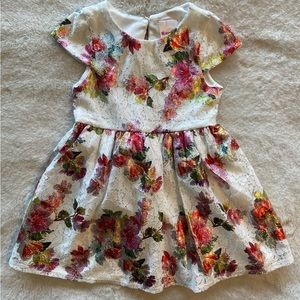 NWOT Nannette 4T floral metallic party dress